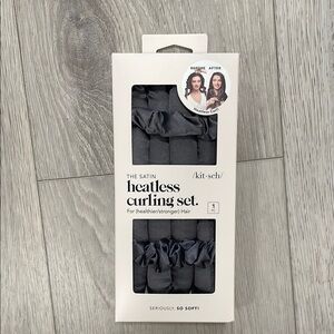 Kitsch Satin Heatless Curling Set in Charcoal